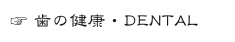 ☞ 歯の健康・DENTAL