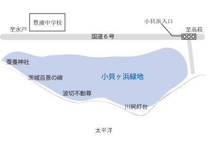 旧川尻観光道路の地図