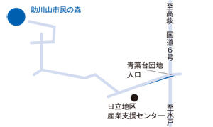 角記念市民センターまでの案内図