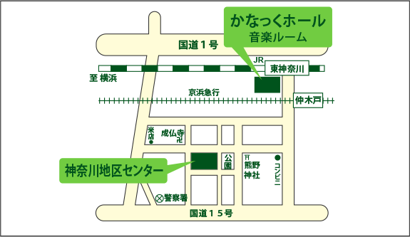 東神奈川教室案内図