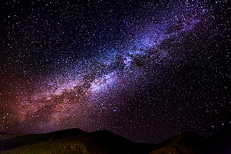 The milky way image in Morocco at summer