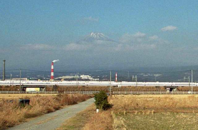 富士山と新幹線